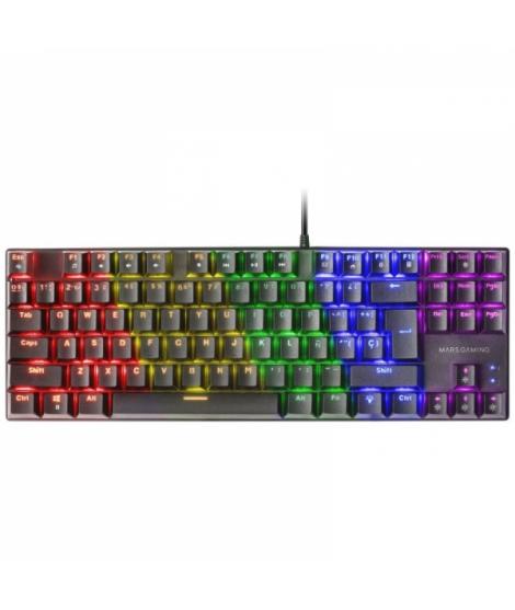Mars Gaming MK80 Teclado Gaming Mecanico - Compacto TKL - Iluminacion RGB - Teclas Doble Inyeccion - Switches Antipolvo - Multip