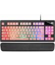 Mars Gaming MKAX Teclado Gaming - Iluminacion RGB 9 Efectos - Diseño Compacto TKL - Tecnologia H-Mech - Reposamuñecas Memory Gel