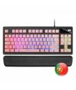 Mars Gaming MKAX Teclado Gaming - Iluminacion RGB 9 Efectos - Diseño Compacto TKL - Tecnologia H-Mech - Control de Volumen Rolle