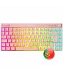 Mars Gaming Teclado Premium - Triple Conexion - Tamaño Ultra-Compacto 75% - Switches Mecanicos Antipolvo - Iluminacion RGB Chrom