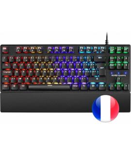 Mars Gaming MKXTKL Teclado Mecanico - Switches OUTEMU SQ - RGB 5 Colores - Diseño TKL Compacto - Reposamuñecas Ergonomico - Anti