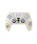 FR-TEC Maneki Tanooki Pack para Mando PS5 de Carcasa Rigida + Sticker para el Touchpad + Grips - Mejora el Agarre y la Sensacion