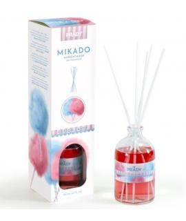 Prady Ambientador Mikado Algodon de Azucar - Frasco de Cristal 100ml y Varitas Difusoras