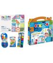 Carioca Painting Set Pack con 12 Acuarelas, 6 Temperas y 6 Temperas Solidas + Bloc con 20 Hojas A4 - Colores Surtidos