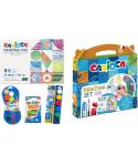 Carioca Painting Set Pack con 12 Acuarelas, 6 Temperas y 6 Temperas Solidas + Bloc con 20 Hojas A4 - Colores Surtidos