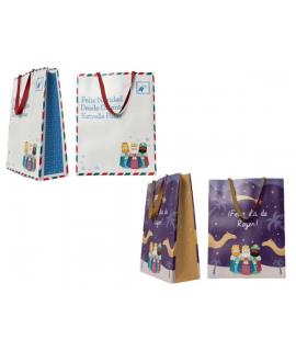 Bismark Bolsa Jumbo con Asas de Lazo - Diseño Reyes Magos - Medidas 70x50x18cm - 2 Diseños Aleatorios
