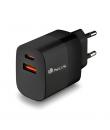 NGS Bud 45W Cargador Universal de Pared 45W Ultrarapido - 1x USB-C PD & PPS, 1x USB-A QC 3.0 - Color Negro
