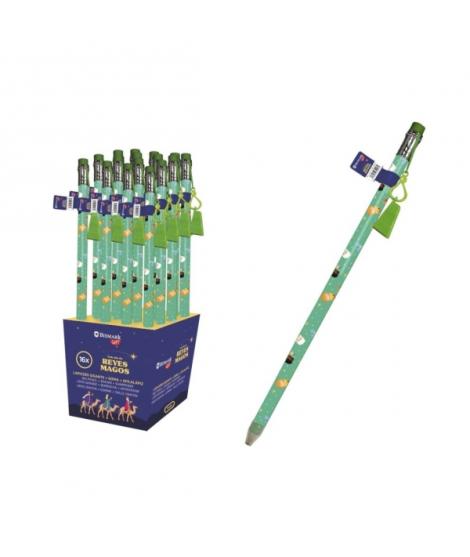 Bismark Lapiz Gigante Diseño Reyes Magos - Con Goma de Borrar y Sacapuntas - Medidas 38x1.5cm