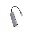 Nanocable Hub USB-C 3.2 con 4x Puertos USB-C 3.2 + 1 Puerto USB-C PD 100W - Velocidad de Transferencia de hasta 10Gbps - Cable d