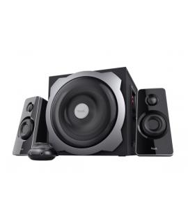 Trust Tytan Juego de Altavoces 2.1 USB 120W - Subwoofer de Madera - Mando a Distancia - Entrada Jack 3.5mm - Color Negro