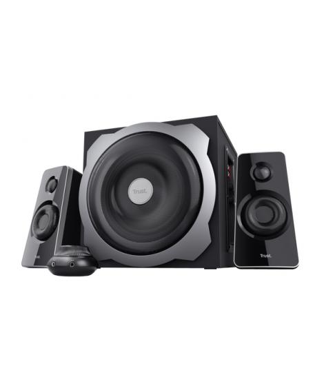 Trust Tytan Juego de Altavoces 2.1 USB 120W - Subwoofer de Madera - Mando a Distancia - Entrada Jack 3.5mm - Color Negro