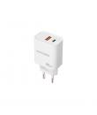 Nanocable Cargador de Pared USB-C/PD + USB-A/QC 20W - Color Blanco