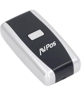 AVPos Lector de Codigos Portatil BT01 - Codigos 1D, 2D y QR - USB y serie - Bluetooth - 1000mAh - Color Negro