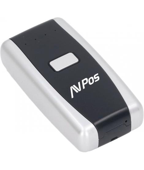 AVPos Lector de Codigos Portatil BT01 - Codigos 1D, 2D y QR - USB y serie - Bluetooth - 1000mAh - Color Negro