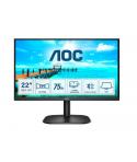 AOC Monitor 21.5" WLED FullHD 75Hz - Angulo de Vision 178° - HDMI, VGA, Audio - Montaje VESA 100x100