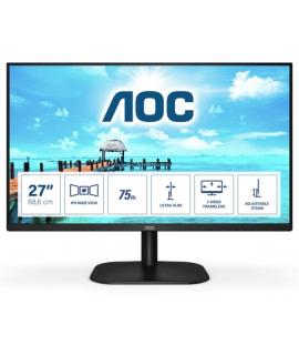 AOC Monitor 27" WLED FullHD 75Hz - Angulo de Vision 178° - 16:9 - HDMI, VGA, Audio - VESA 100x100