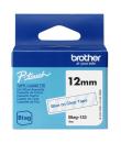 Brother Btag-133 Cinta 12mm - Texto Azul sobre Fondo Transparente - Medidas 12mmx4 Metros - Apta para PTN10, PTN20, PTN25BT