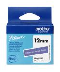 Brother Btag-F35 Cinta 12mm - Texto Blanco sobre Fondo Morado - Medidas 12mmx4 Metros - Apta para PTN10, PTN20, PTN25BT