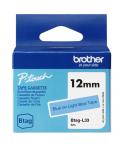 Brother Btag-L33 Cinta 12mm - Texto Azul sobre Fondo Azul Claro - Medidas 12mmx4 Metros - Apta para PTN10, PTN20, PTN25BT