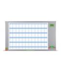 Nobo Performance Plus Planificador Anual de Pizarra Magnetica 725x50x1178mm - Pantalla con Fecha y Hora - Incluye Rotulador y Ki