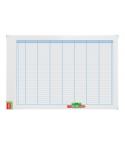 Nobo Performance Planificador Semanal de Pizarra Magnetica 710x50x1030mm - Incluye Kit de Planificacion de Imanes