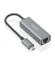 Aisens Conversor USB3.1 GEN1 USB-C a Ethernet Gigabit 10/100/1000 MBPS - 15cm - Color Gris
