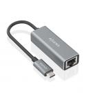 Aisens Conversor USB3.1 GEN1 USB-C a Ethernet Gigabit 10/100/1000 MBPS - 15cm - Color Gris