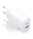 Aisens Cargador 25W - 1xUSB-C PD3.0 - 1xUSB-A QC3.0 - Color Blanco