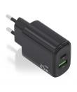 Aisens Cargador 25W - 1xUSB-C PD3.0 - 1xUSB-A QC3.0 - Color Negro