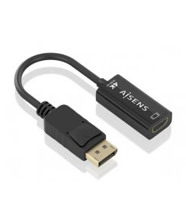 Aisens Conversor DISPLAYPORT a HDMI 4K@60HZ - DP/M-HDMI/H - 15cm - Color Negro