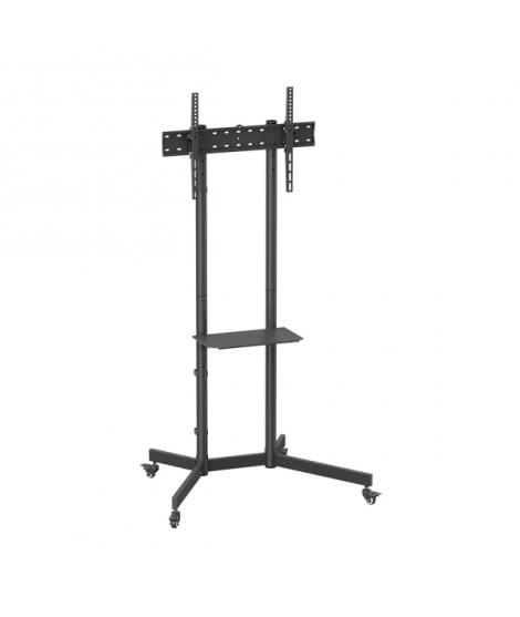 Aisens Soporte de Suelo ECO con Rueda - Bandeja para DVD para Monitor/TV 45kg de 37-70 - Color Negro