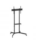 Aisens Soporte de Suelo ECO con Rueda - Bandeja para DVD para Monitor/TV 45kg de 37-70 - Color Negro