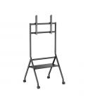 Aisens Soporte de Suelo ECO con Rueda - 1 Bandeja para Pantalla Interactiva/TV 80kg de 37-86 - Color Negro