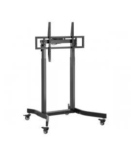 Aisens Soporte de Suelo Motorizado PRO con RuedaS para Monitor/TV 120kg de 55-100 - Color Negro