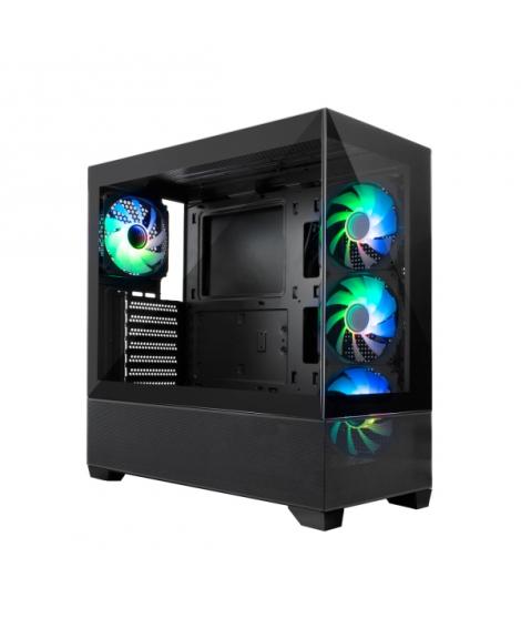 Coolbox GA250 Vision Caja Torre ATX, Micro ATX, Mini-ITX - Frontal y Lateral Cristal Templado - Tamaño HDD 2.5", 3.5" - USB-A 3.
