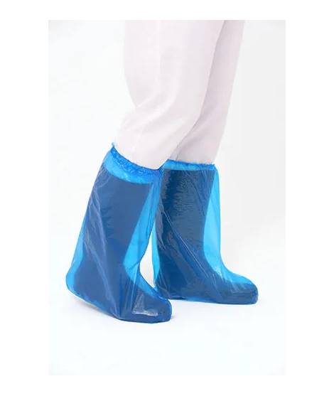 Santex Cubre Botas de Polietileno 40mic - Con Ajuste Elastico - Conforme (UE) 2016/425 - Color Azul