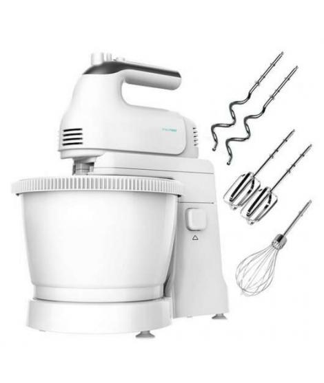Cecotec PowerTwist 500 Gyro Batidora de Varillas 500W - Bol Autogiratorio de 3,5L - 5 Niveles de Velocidad - Funcion Turbo - Dis