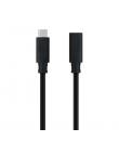 Nanocable Cable Prolongador USB-C 3.2 Macho a USB-C 3.2 Hembra - Gen2x2 20Gbp - 100W 5A - 4K 60Hz - 1.5 Metros - Mallado - Color