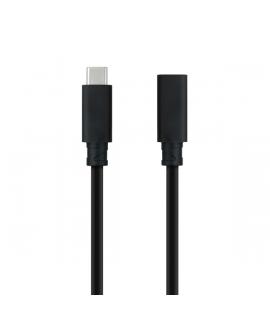 Nanocable Cable Prolongador USB-C 3.2 Macho a USB-C 3.2 Hembra - Gen2x2 20Gbp - 100W 5A - 4K 60Hz - 1.5 Metros - Mallado - Color