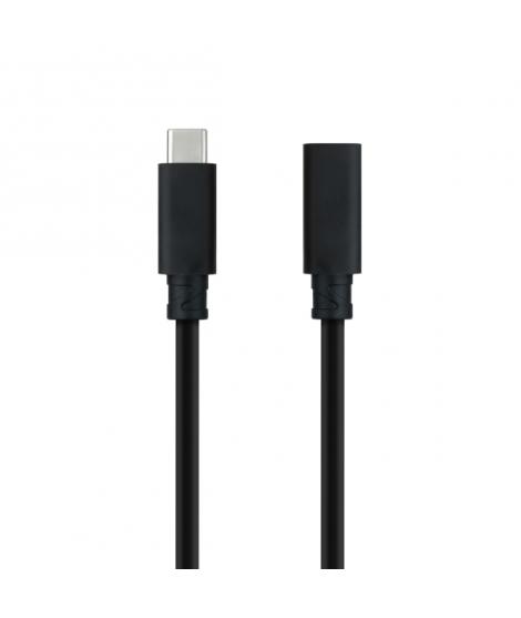 Nanocable Cable Prolongador USB-C 3.2 Macho a USB-C 3.2 Hembra - Gen2x2 20Gbp - 100W 5A - 4K 60Hz - 1.5 Metros - Mallado - Color