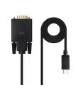 Nanocable Cable Conversor USB-C a VGA - USB-C/M-Hdb15/M - 1.8m - Color Negro