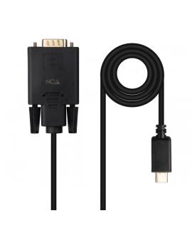 Nanocable Cable Conversor USB-C a VGA - USB-C/M-Hdb15/M - 1.8m - Color Negro