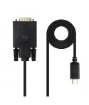 Nanocable Cable Conversor USB-C a VGA - USB-C/M-Hdb15/M - 1.8m - Color Negro