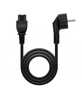 Nanocable Cable de Alimentacion CEE7 Acodado Macho a M-C5 Hembra Trebol 2m - Color Negro