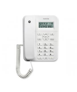 Motorola CT202 Telefono Fijo - Manos Libres - Identificador de Llamadas - Color Blanco