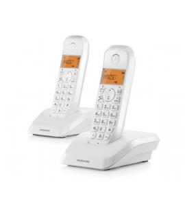Motorola S1202 Telefono Inalambrico Dect + 1 Supletorio - Identificador de Llamada - Contestador - Manos Libres - Color Blanco