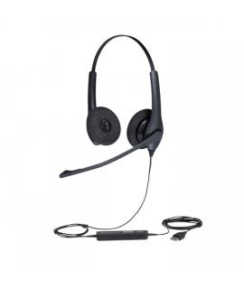 Jabra BIZ 1500 Duo Auriculares con Microfono Plegable USB - Cancelacion de Ruido - Diadema Ajustable - Controles en Cable - Cabl