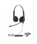 Jabra BIZ 1500 Duo Auriculares con Microfono Plegable USB - Cancelacion de Ruido - Diadema Ajustable - Controles en Cable - Cabl