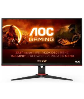 AOC 24G2SPAE/BK Monitor 23,8" WLED IPS FullHD 165Hz - Respuesta 1ms - Angulo de Vision 178° AMD FreeSync - Altavoces Incorporado