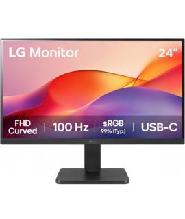 LG Monitor 23.8" Curvo 1500R VA FullHD 100Hz HDR 10 - Respuesta 5ms - 16:9 - HDMI, USB-C - VESA 100x100mm